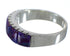 Southwest Magenta Turquoise Inlay Sterling Silver Jewelry Ring Size 8-1/4 AX88697